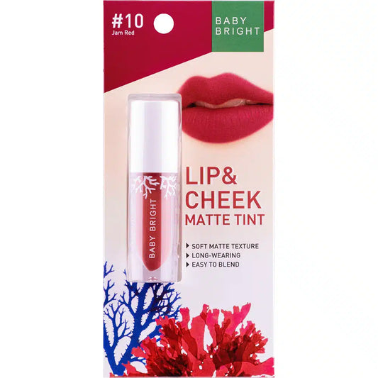 Lip & Cheek Matte Tint 2.4g Baby Bright (M) #10 Jam Red (Y2022)