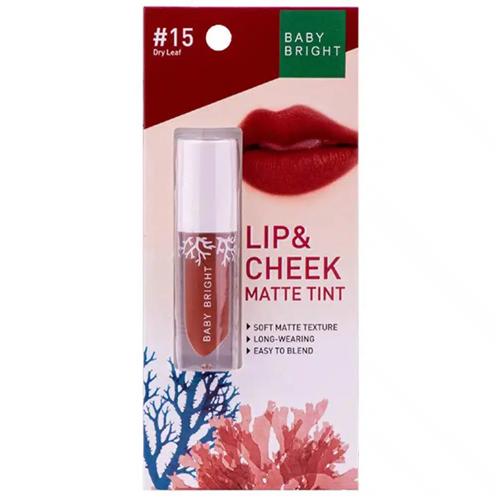 Lip & Cheek Matte Tint 2.4g Baby Bright (M) #15 Dry Leaf (Y2022)