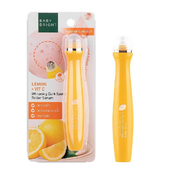 Lemon & VitC Whitening Dark Spot Roller Serum 15ml Baby Bright (F) (Y2022)