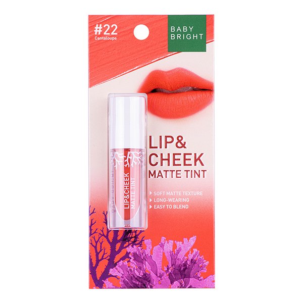 Lip & Cheek Matte Tint 2.4g Baby Bright (M) #22 Cantaloupe