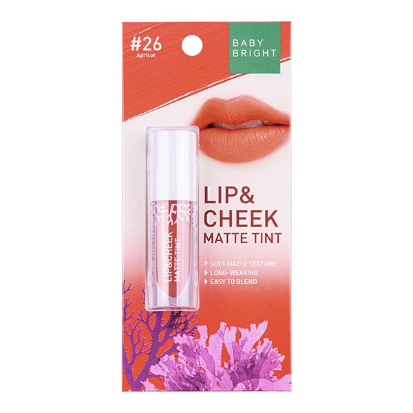 Lip & Cheek Matte Tint 2.4g Baby Bright (M) #26 Apricot