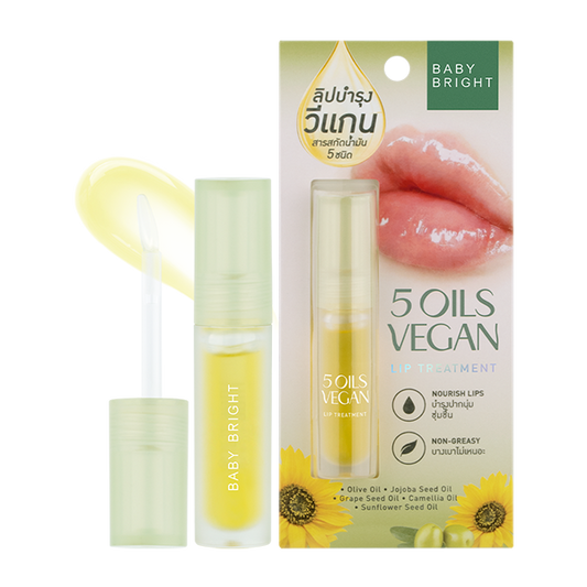 5 Oils Vegan Lip Treatment 2.5g Baby Bright (M)