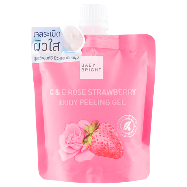 C & E Rose Strawberry Body Peeling Gel 200ml Baby Bright (B)