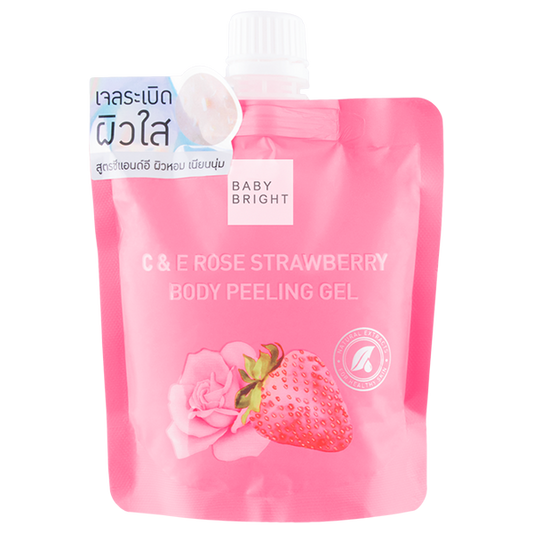 C & E Rose Strawberry Body Peeling Gel 200ml Baby Bright (B)