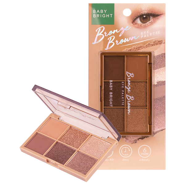 Bronze Brown Eye Palette 0.7g x 6Colors Baby Bright (M)