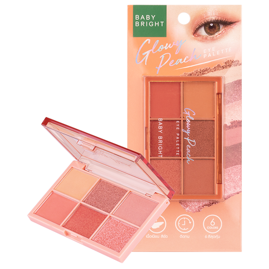 Glowy Peach Eye Palette 0.7g x 6Colors Baby Bright (M)