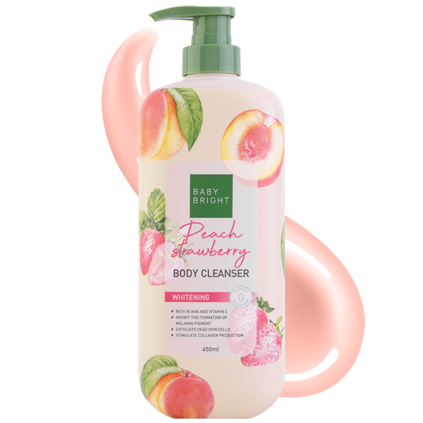 Peach Strawberry Body Cleanser 450ml Baby Bright (B)