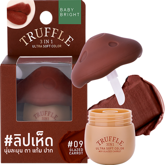 Truffle 3 In 1 Ultra Soft Color 6g Baby Bright (M) #09 Glazed Carrot