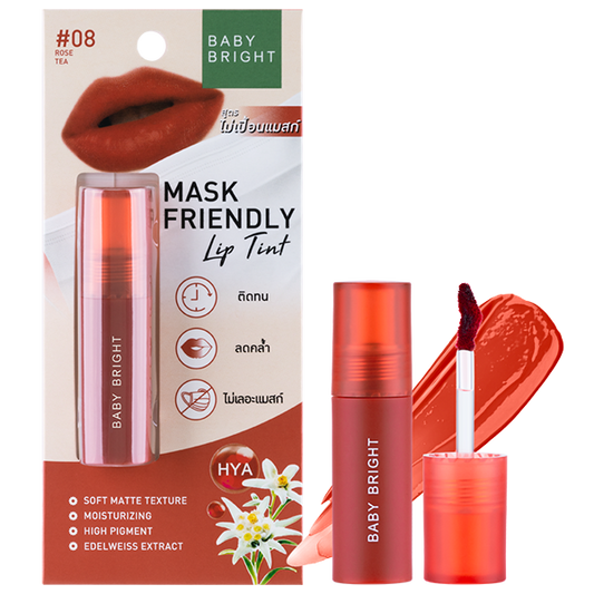 Mask Friendly Lip Tint 2.5g Baby Bright (M) #08 Rose Tea