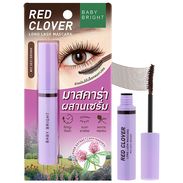 Red Clover Long Lash Mascara 4.8g Baby Bright (M) #02 Sexy Brown