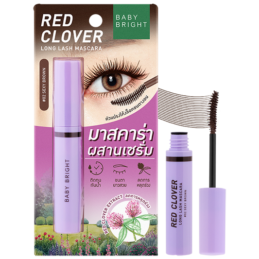 Red Clover Long Lash Mascara 4.8g Baby Bright (M) #02 Sexy Brown