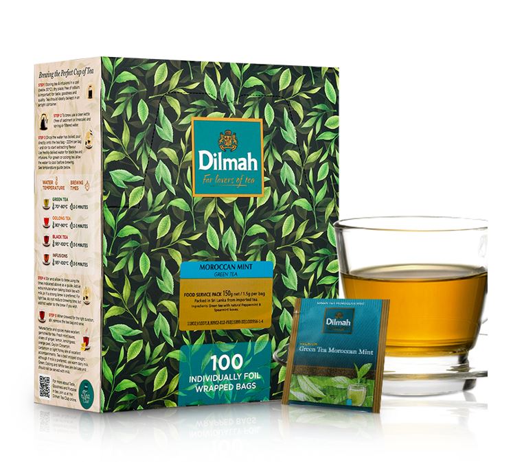 DILMAH GREEN TEA MOROCCAN MINT 100x1.5g