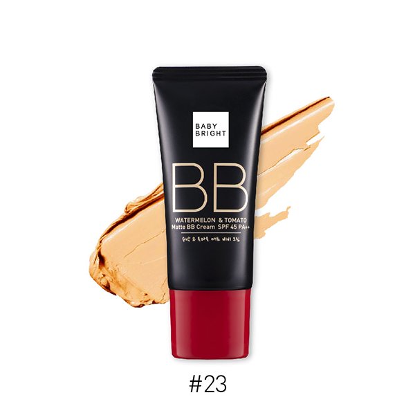 Watermelon & Tomato Matte BB Cream SPF45 PA++ 30g Baby Bright (M) #23 True Beige